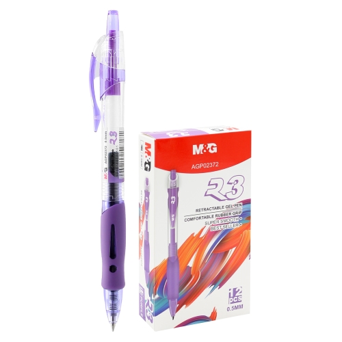 Gel pen M&G R3 - purple ink