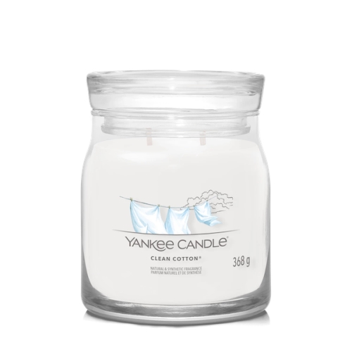 Sviečka Yankee Candle - CLEAN COTTON, stredná