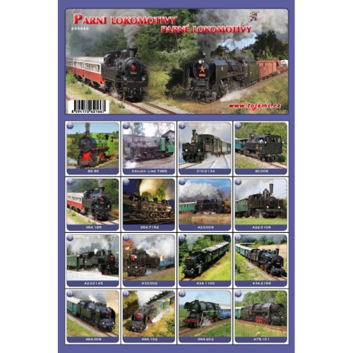 Pexeso A4 Parné lokomotívy