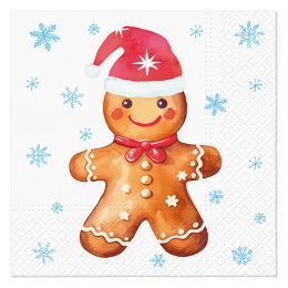Napkins PAW L 33x33cm Ginger Christmas