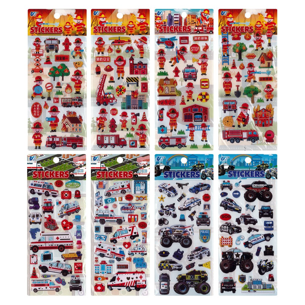 PVC stickers on blister (mix of designs) (1)
