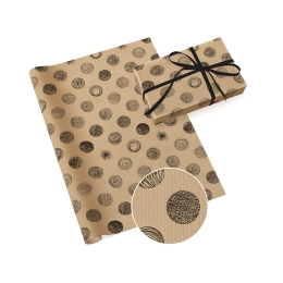 Gift paper 70 x 200 cm - Kraft 6 (mix of 5 designs) (2)