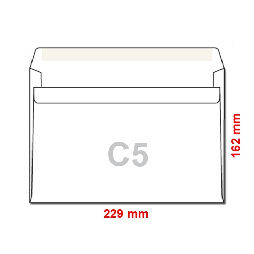 Obálky C5 162x229 mm samolepiace, 25 ks (17854)
