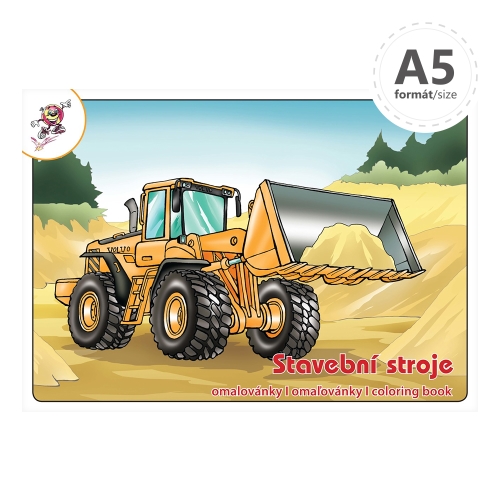 Coloring book A5 - Construction machinery
