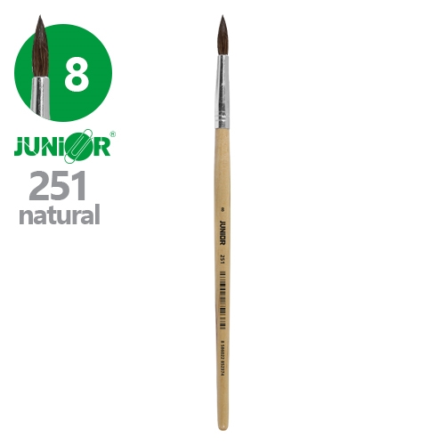 Round brush JUNIOR no. 8" 251 Natural