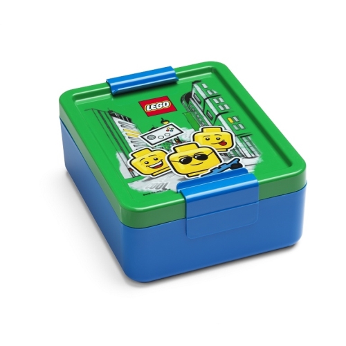 LEGO ICONIC Boy box na desiatu - modrá/zelená