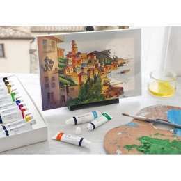 Oil paints in a tube of 9 ml, 12 colors
