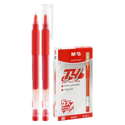 Gel pen M&G T4 (0,5 mm) - red refill