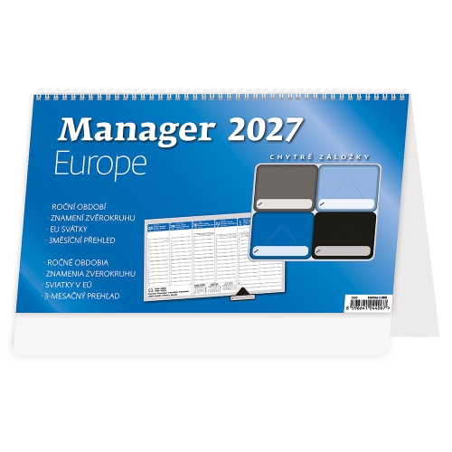 2027 Manager Europe Desk Calendar