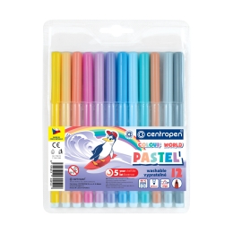 Markers CENTROPEN 7550 Color World Pastel - set of 12 pcs