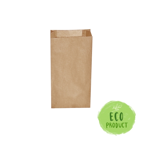 Pockets of snack pap. - brown 1.5 kg (14+7 x 29 cm) /500 pcs/