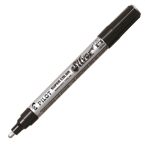 Permanent marker PILOT Super Color medium - silver