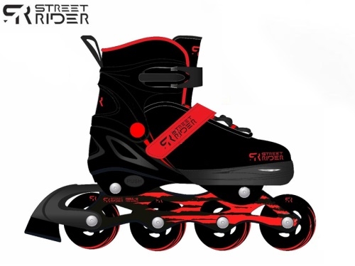 Street Rider kolieskové korčule čierno-červené veľ. 28-32 v krabičke