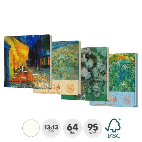 Blok na skicovanie a maľbu Van Gogh 13x13 cm
