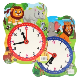 Children's paper clock with animals (mix of designs) (4)