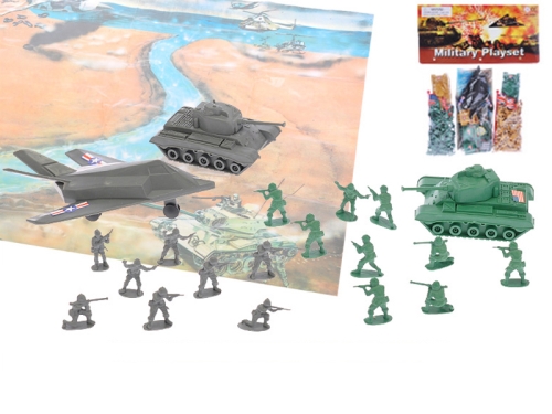 2asstd Mission Control playset soldiers w/accessories in PVCH