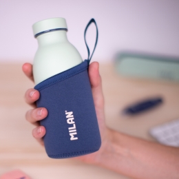 Protective neoprene sleeve for isothermal bottles 0.35 l, 1918 series, navy blue