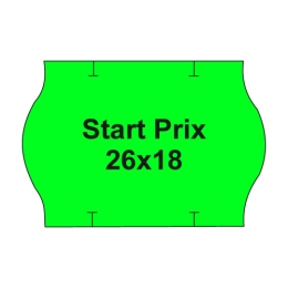 Etikety cen. PRIX 26x18 oblé - 1000 etikiet/kotúčik, zelené