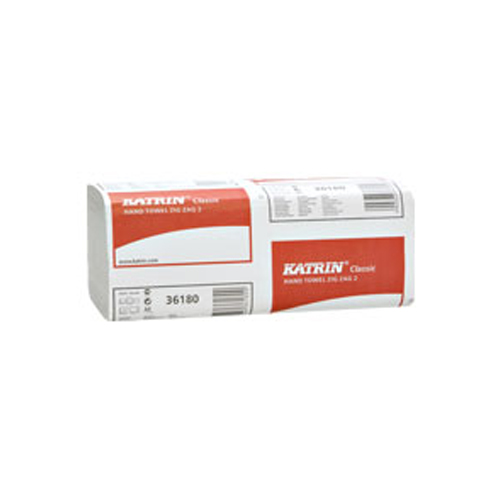 Papierové utierky ZZ Katrin, 2-vrstvové 230x232 mm, biele 3000 ks