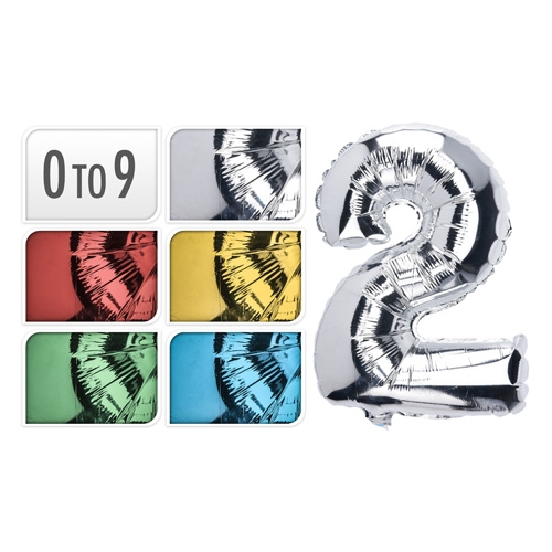 Balón narodeninový 35 cm, číslo "9", mix farieb, 1ks