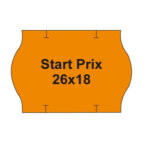 Etiketa cenová PRIX oranžová