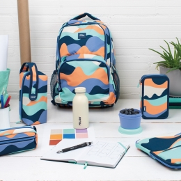 Filled double decker pencil case The Fun series, blue (2)