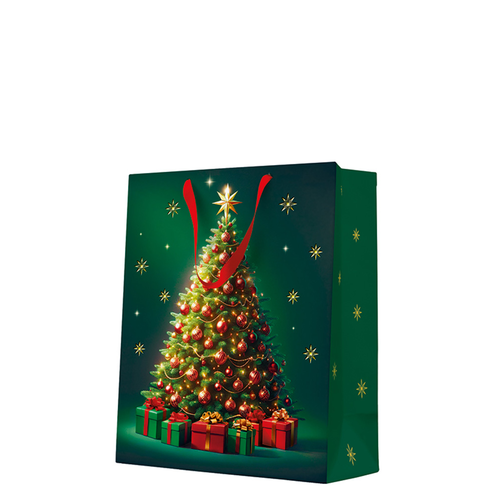 Darčeková taška vianočná 26,5x13x33,5 cm Classic Christmas Tree