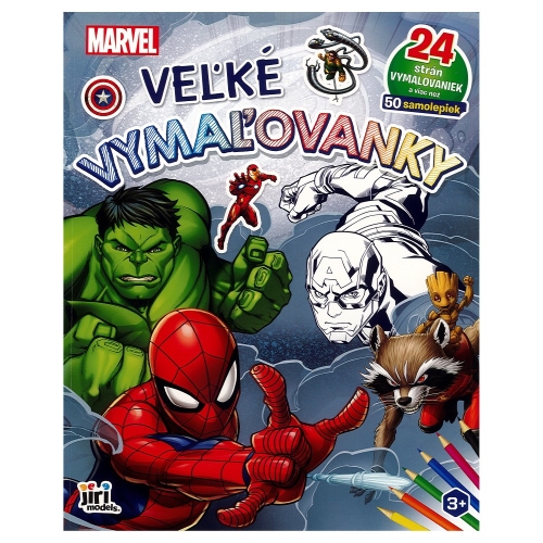 Vymaľovanka veľká Marvel so samolepkami