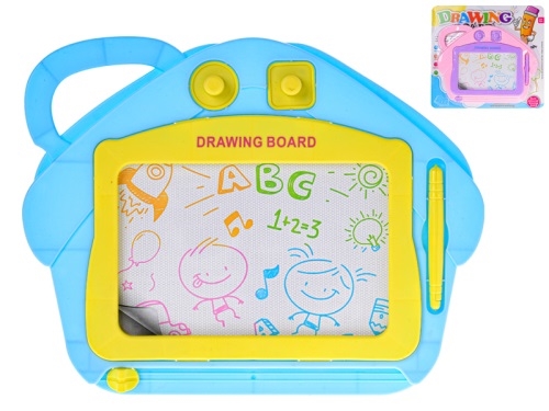 2asstd color (pink, blue) 30x24cm plastic magnetic drawing board on BC