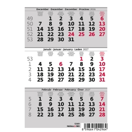 2027 MINI Three-Month Desk Calendar for Slovakia and the Czech Republic (1)