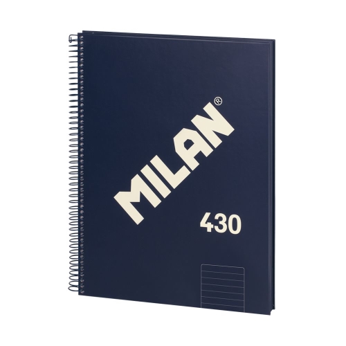 Blok linajkový so špirálou A4 MILAN 80 listov, modrý