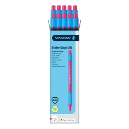 Ballpoint pen SCHNEIDER "Slider Edge XB", 0.7 mm, with cap, pink (9)