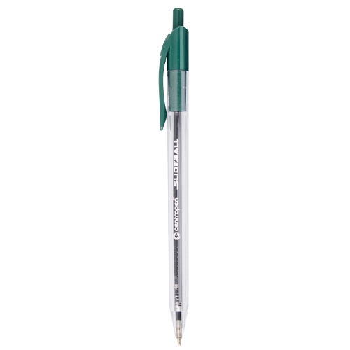 Pero guľôčkové CENTROPEN 2225 Slideball Clicker Roller 0,3 mm - zelená náplň