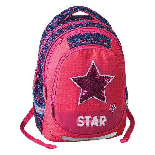 Školský batoh Maxx Play, Pink Star