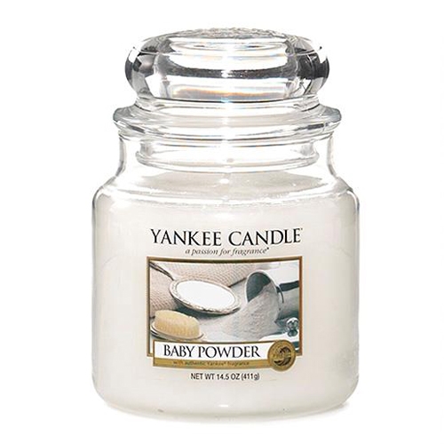 Sviečka Yankee Candle - Baby Powder, stredná