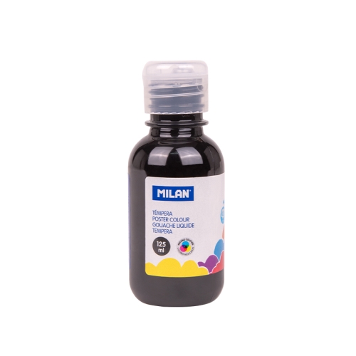 Farba temperová MILAN 125ml čierna