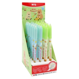 Gel pen /eraser M&G 0,5 mm, blue ink (2 colours) (1)