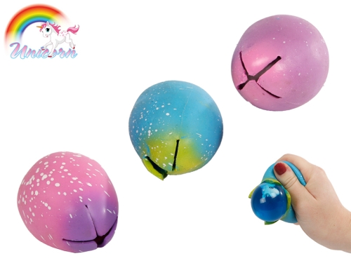Unicorn vajce strečové antistresové 6cm s jednorožcom 3farby v sieťke