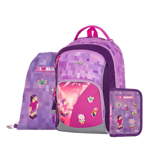 Školský batoh (3-dielny set) OXY GO - Playworld Girl