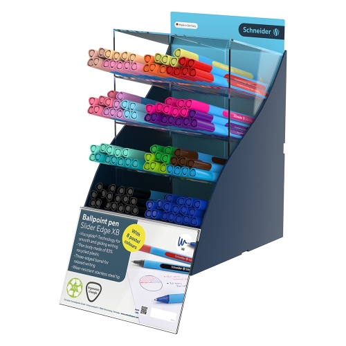 Schneider Ballpoint Pen Slider Edge SiS Display Stand, 120 pcs