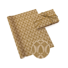 Gift paper 70 x 200 cm - Kraft 8 (mix of 5 Christmas designs) (1)