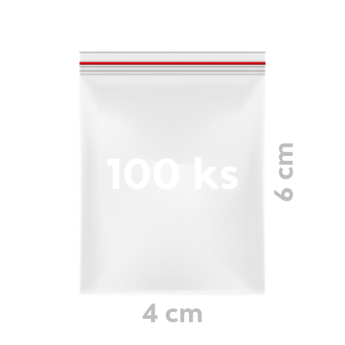 Rýchlouzatváracie vrecko (LDPE) transparentné 4 x 6 cm [10 x 100 ks]