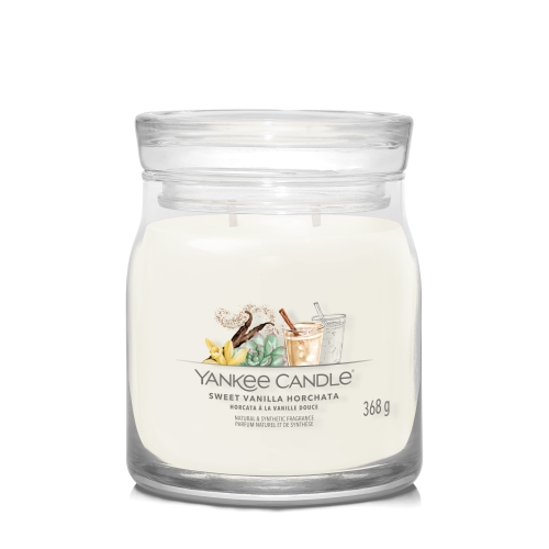 Sviečka Yankee Candle - SWEET VANILLA HORCHATA, stredná