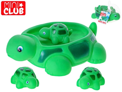 Mini Club korytnačka 21cm do vane s tromi korytnačkami 4m+ v sieťke