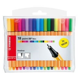 Liner STABILO point 88 mini set of 18 pcs