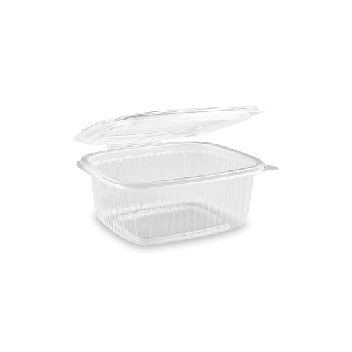 Oval transparent bowl with lid 500 ml (PP), /50 pcs/