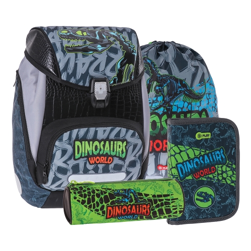 Školská taška - 4-dielny LOGIC SET - Dino world