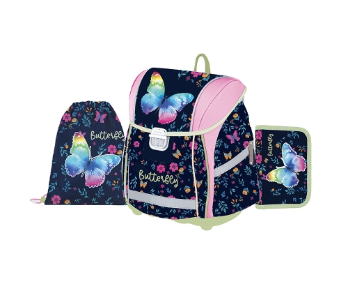 School bag (3-piece set) PREMIUM LIGHT - Butterfly 2