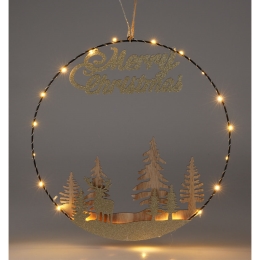 RING 40CM WITH LED GOLD