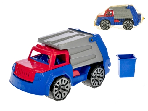 32cm plastic garbage truck in soft net